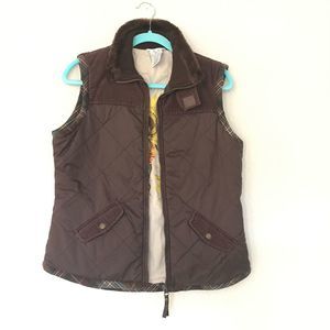 CAbi Women’s Brown Quilted Corduroy Vest Medium